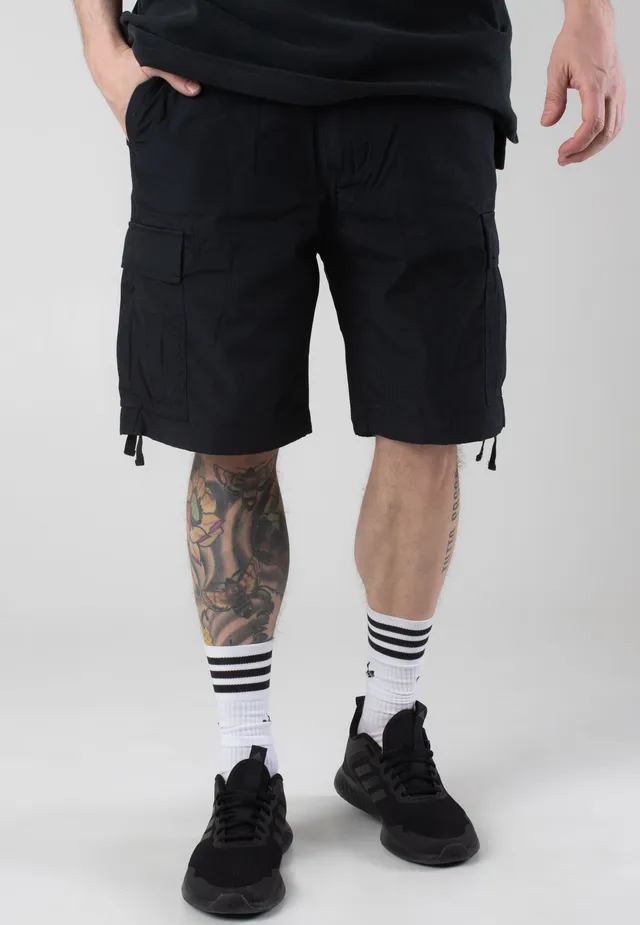 vintage-industries-davis-short-cargo-noir-homme-coton image 1