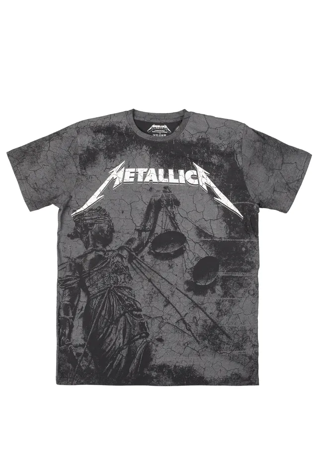 metallica-justice-washed-t-shirt-noir-thrash-metal image 1