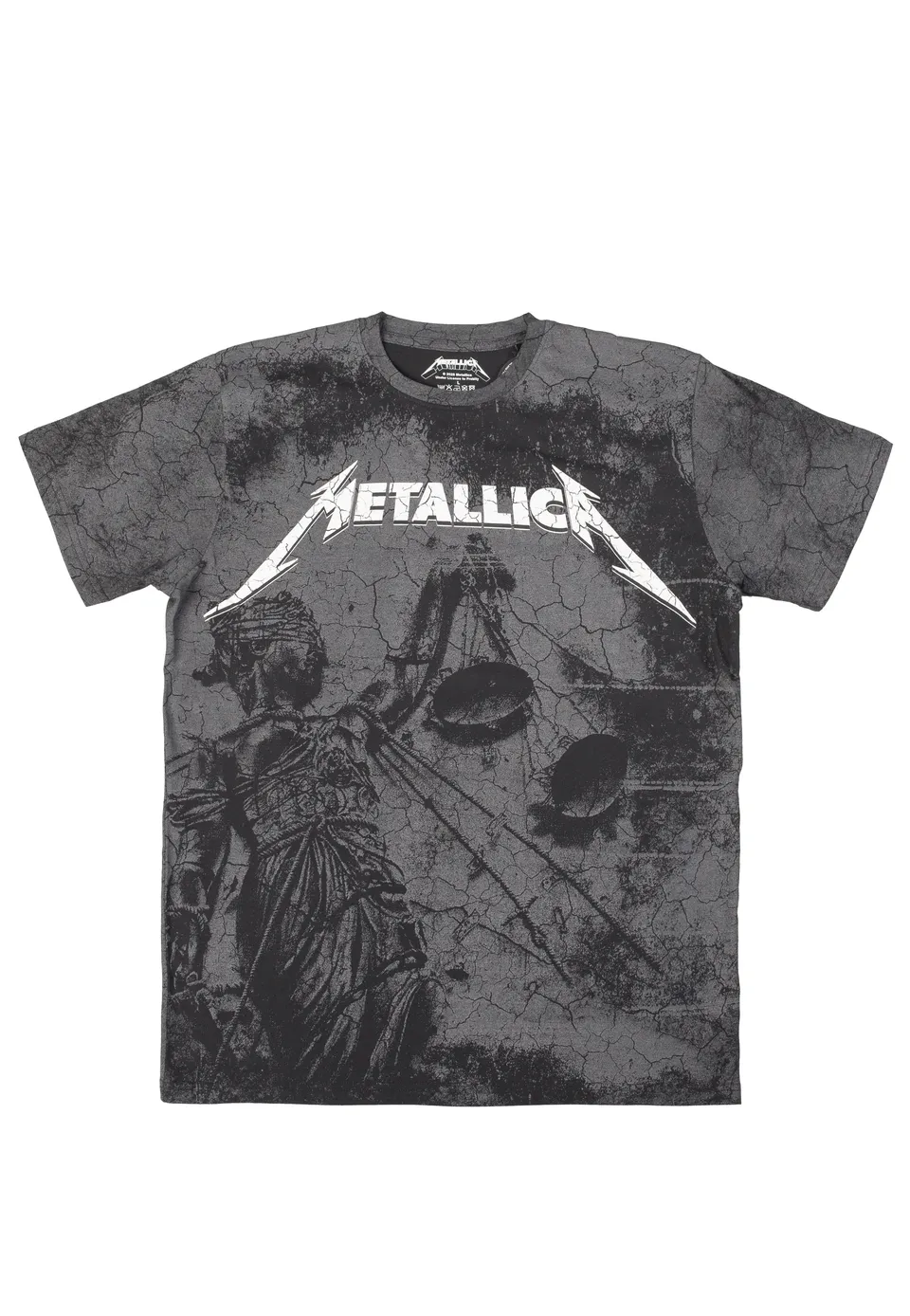 metallica-justice-washed-t-shirt-noir-thrash-metal image 1