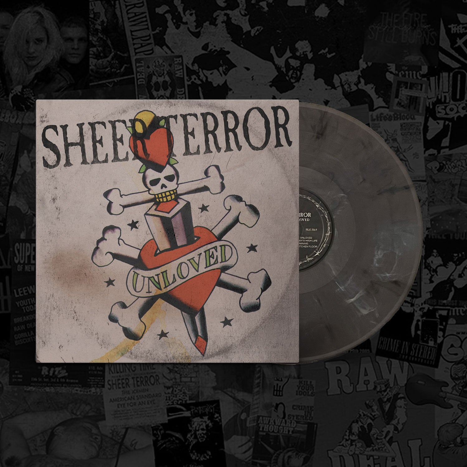sheer-terror-unheard-unloved-vinyle-lp-swirl-banana-blue image 3