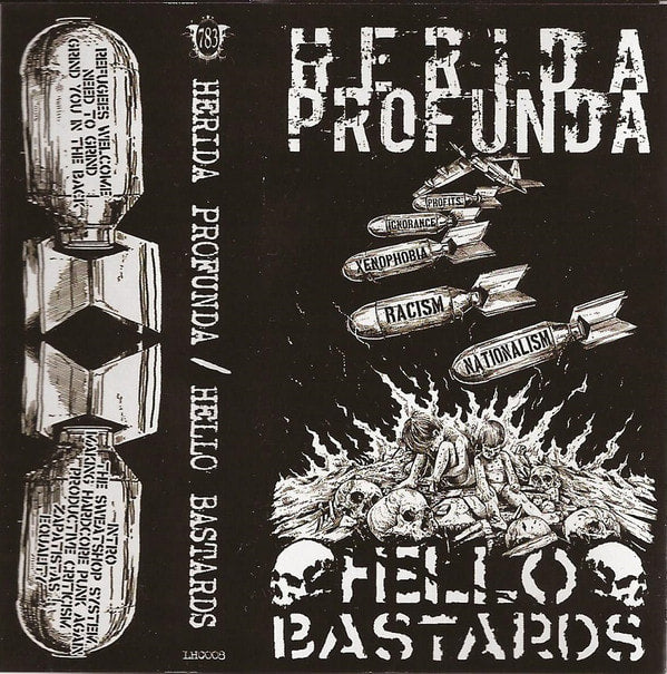 783punx-tapes-herida-profunda-hello-bastards-split-cassette-rouge image 1