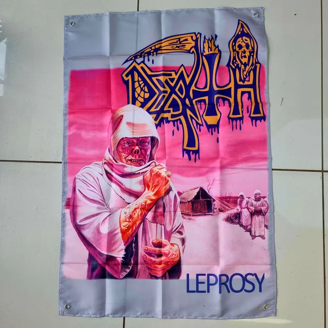 death-leprosy-drapeau-100x70-cm-poster-textile-metal image 1
