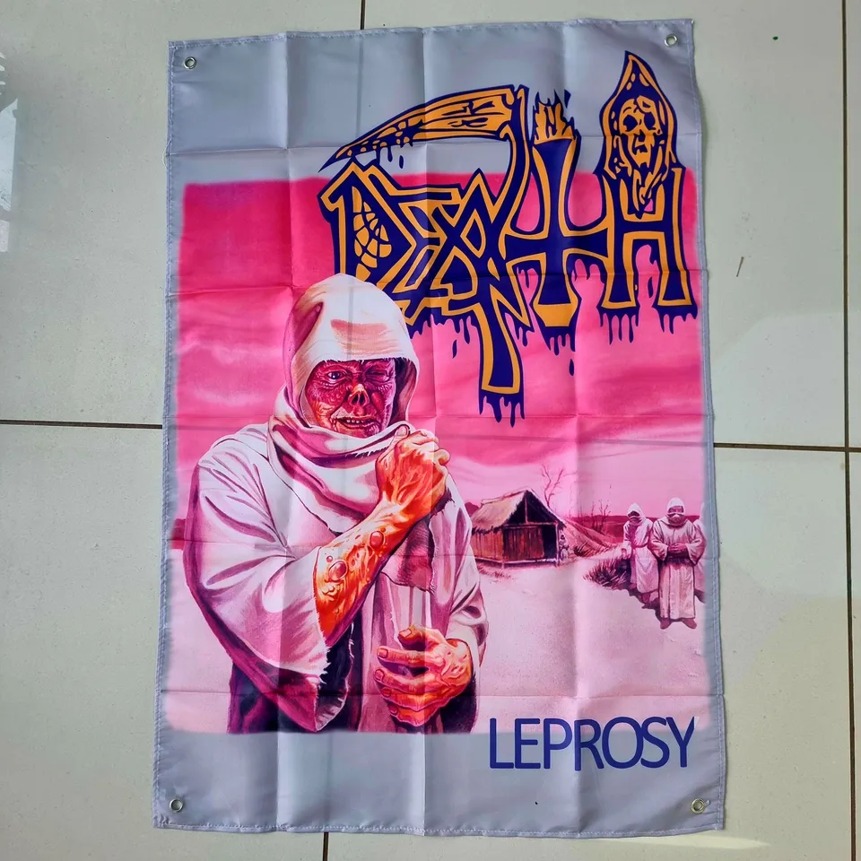 death-leprosy-drapeau-100x70-cm-poster-textile-metal image 1