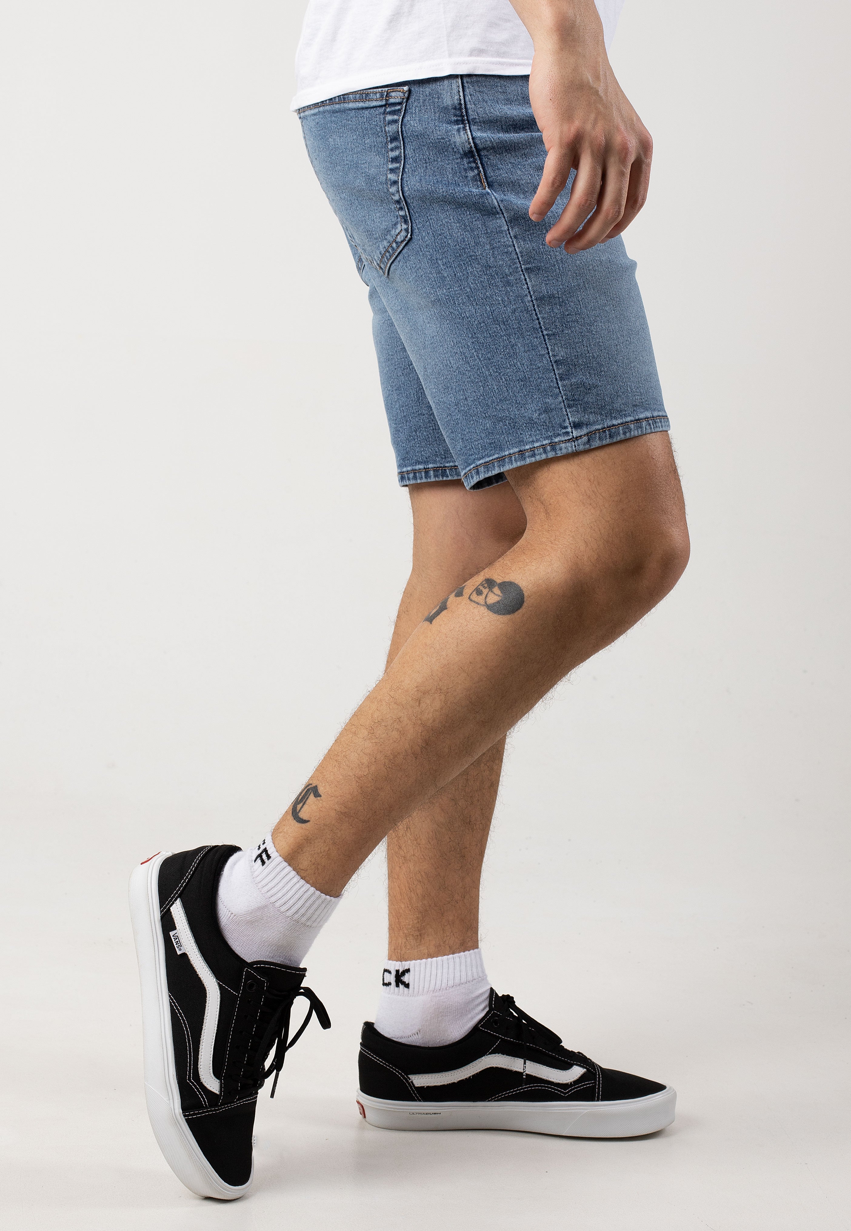 only-sons-weft-short-jean-bleu-homme image 3