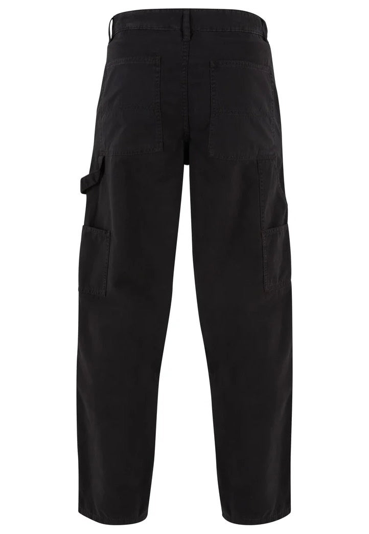 urban-classics-twill-double-knee-pantalon-noir-coton-tapered image 7