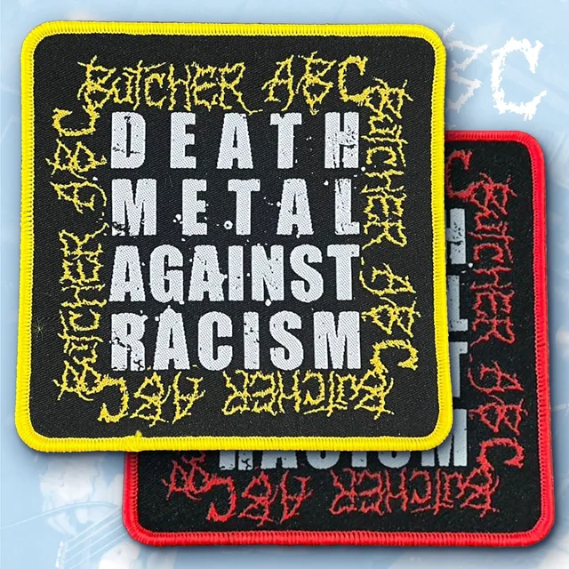 butcher-abc-death-metal-against-racism-patch-tiss-jaune image 1