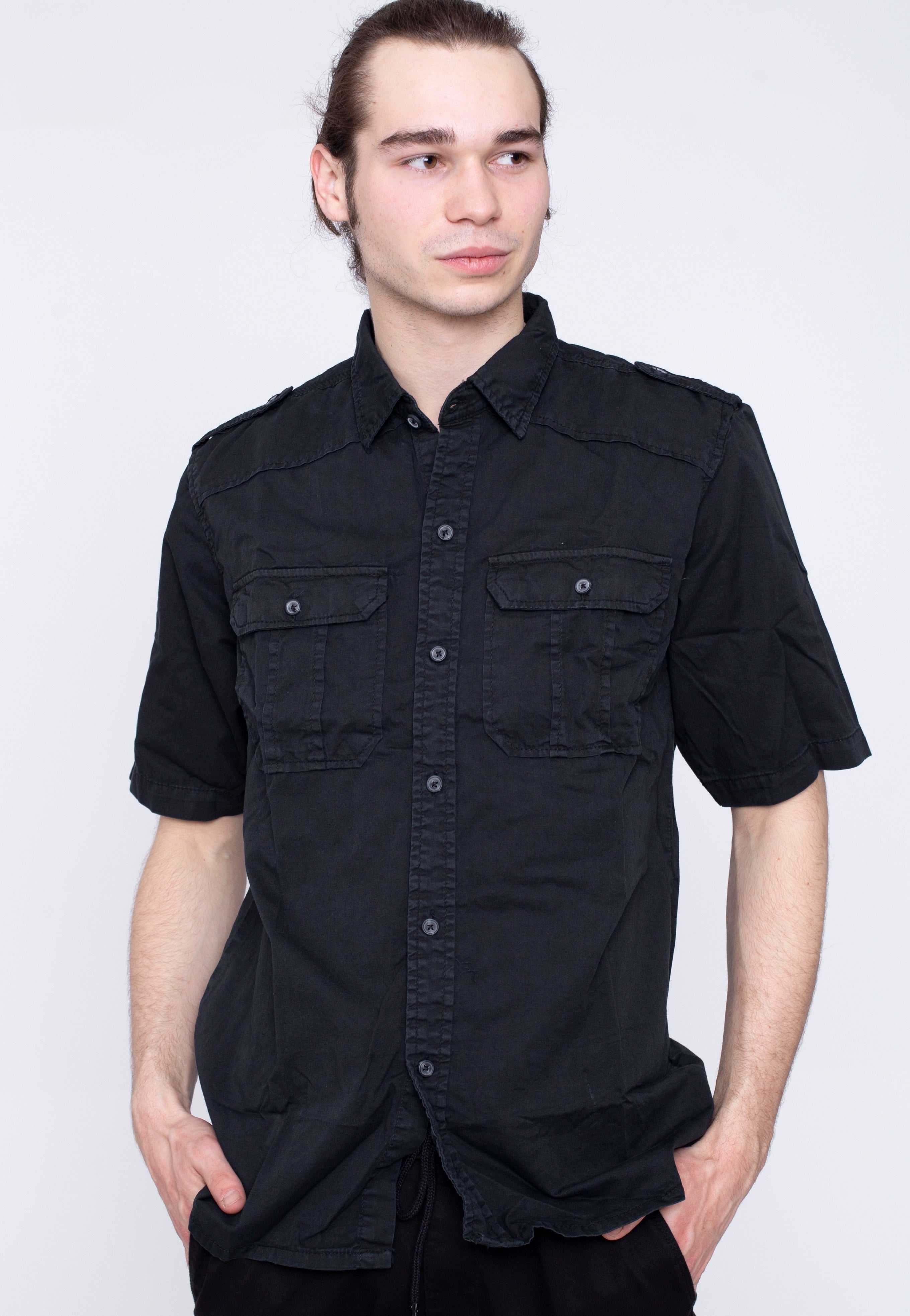 surplus-m65-basic-short-arm-chemise-homme-noire-m image 1