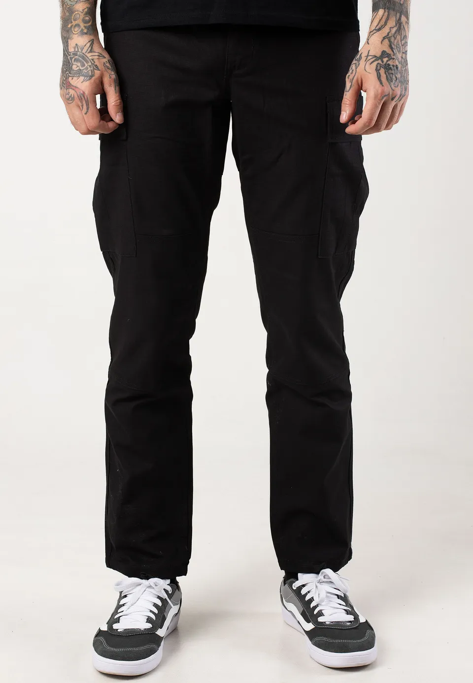 mil-tec-us-bdu-slim-fit-pantalon-cargo-noir-m-coton image 1