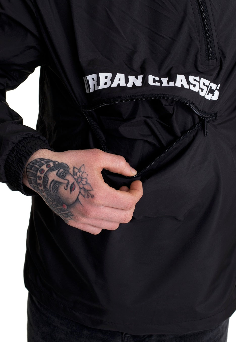 urban-classics-commuter-pull-over-veste-noire-homme image 6
