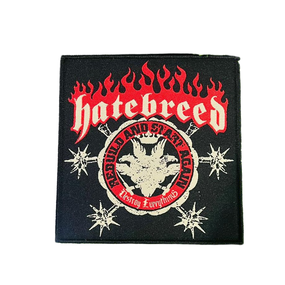 hatebreed-destroy-everything-patch-tiss-bordure-rouge-10cm image 3