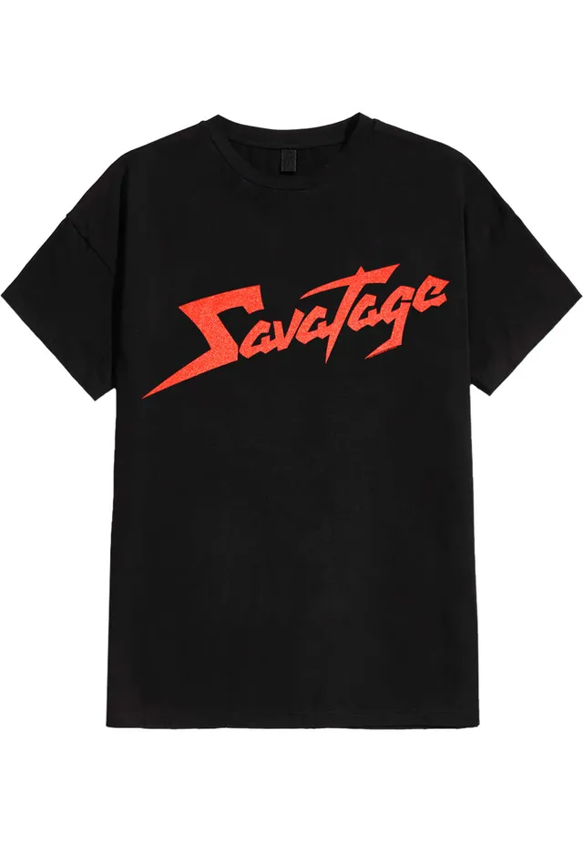 savatage-red-logo-t-shirt-heavy-metal-homme-noir image 1