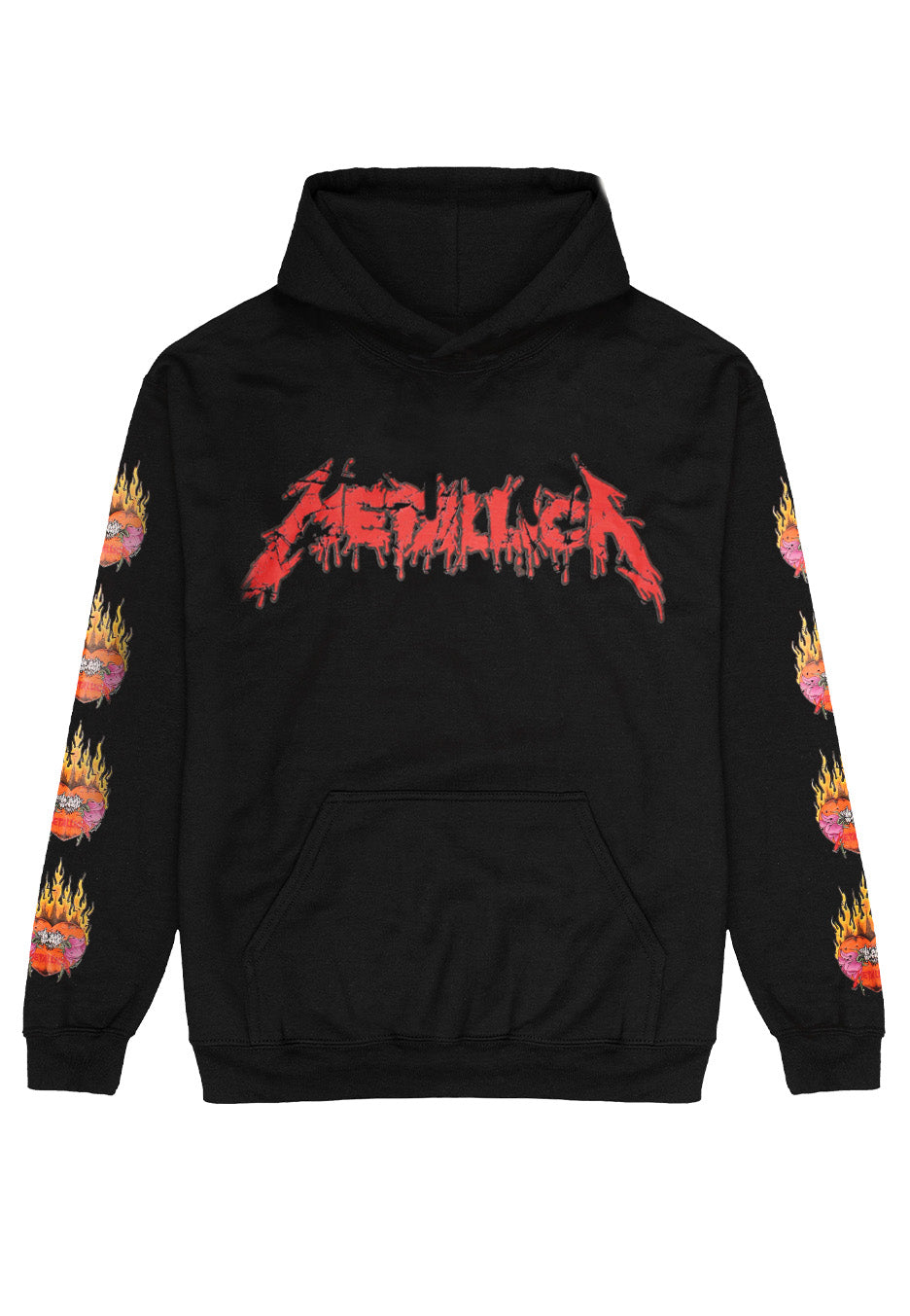 metallica-flower-skull-hoodie-sweat-noir-homme-m image 1