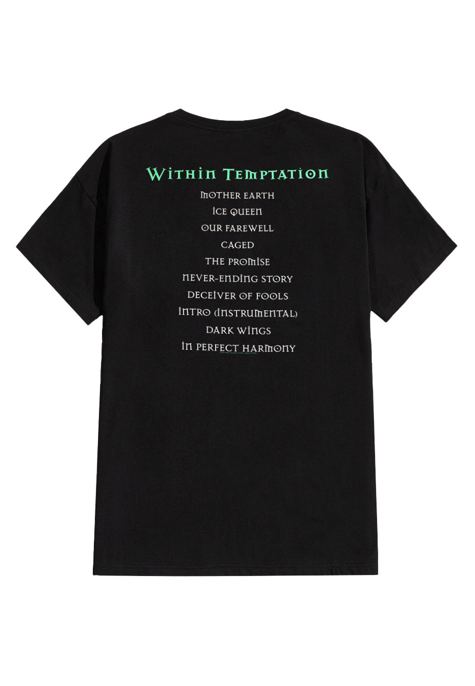 within-temptation-mother-earth-t-shirt-homme-noir-metal-symphonique image 2