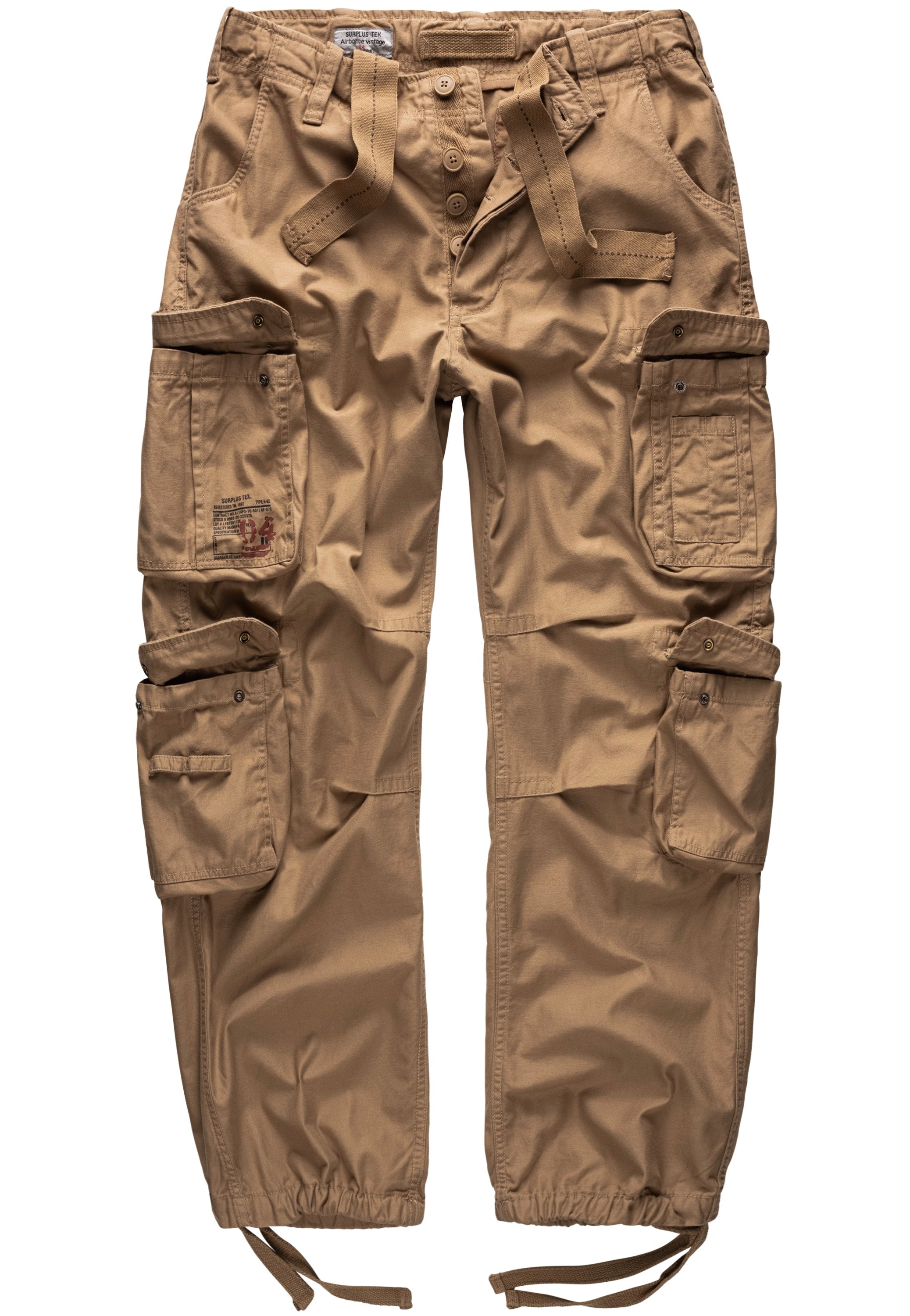 surplus-airborne-vintage-beige-pantalon-baggy-beige-coton image 7