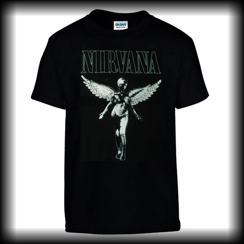 nirvana-in-utero-t-shirt-noir-gildan-taille-l image 1