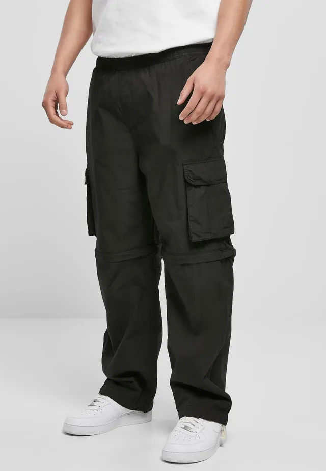 urban-classics-zip-away-black-pantalon-cargo-noir image 1