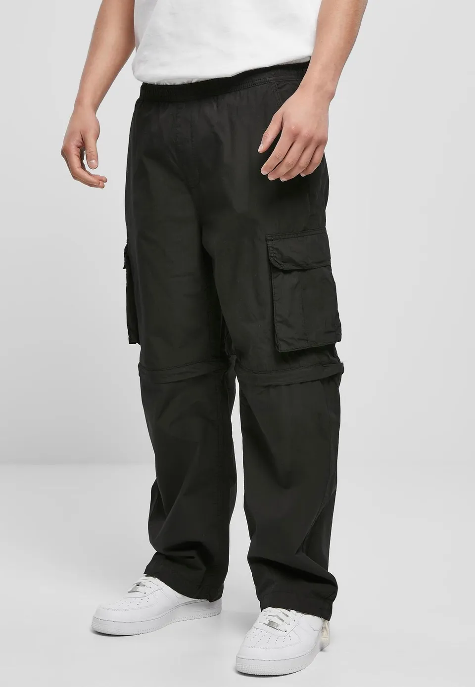 urban-classics-zip-away-black-pantalon-cargo-noir image 1