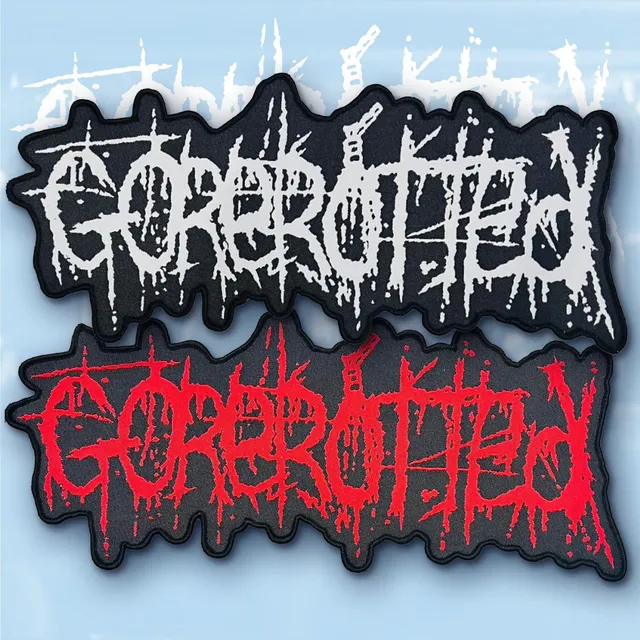 gorerotted-logo-patch-tiss-oversized-noir-et-rouge image 1