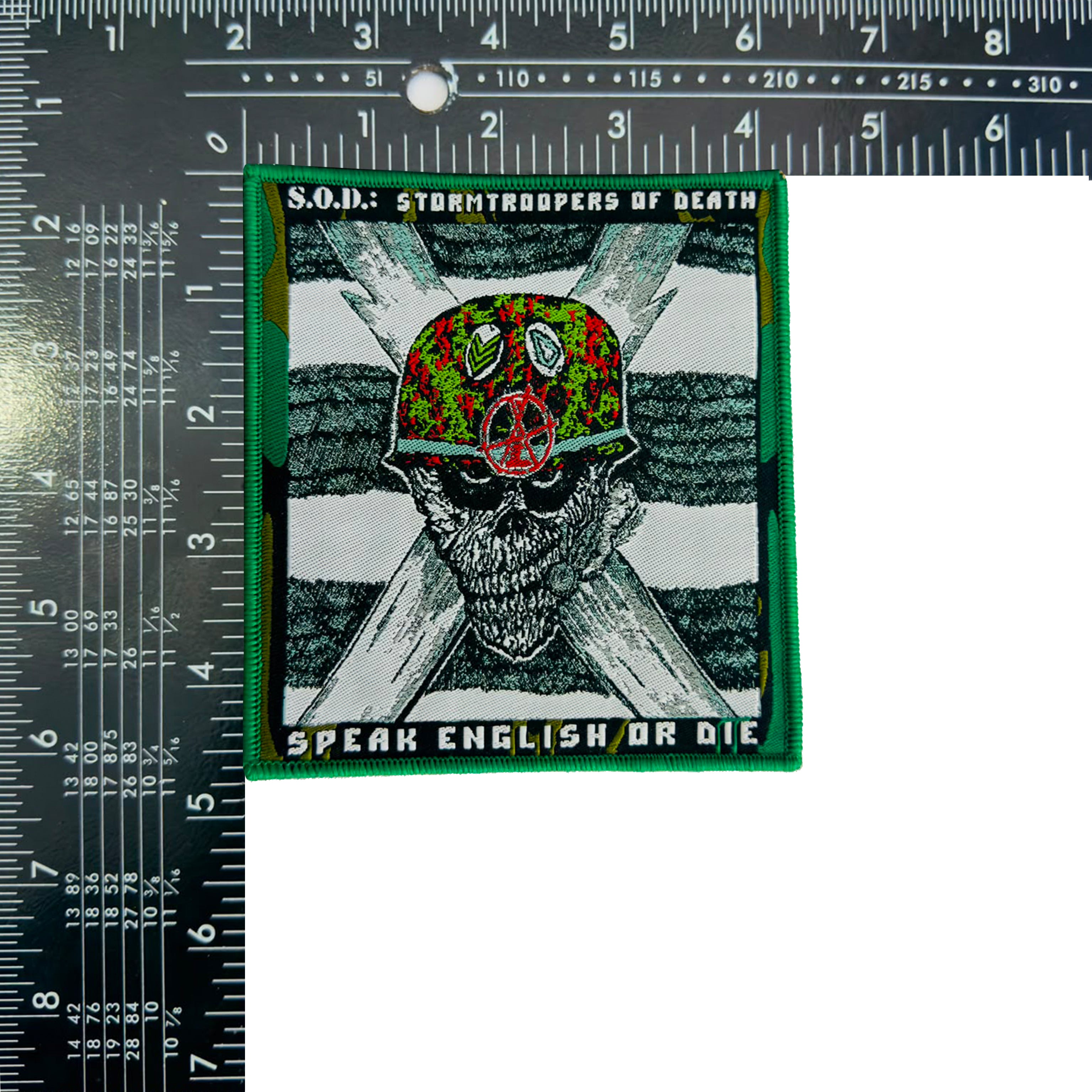 s-o-d-speak-english-or-die-patch-tiss-bordure-noire image 5