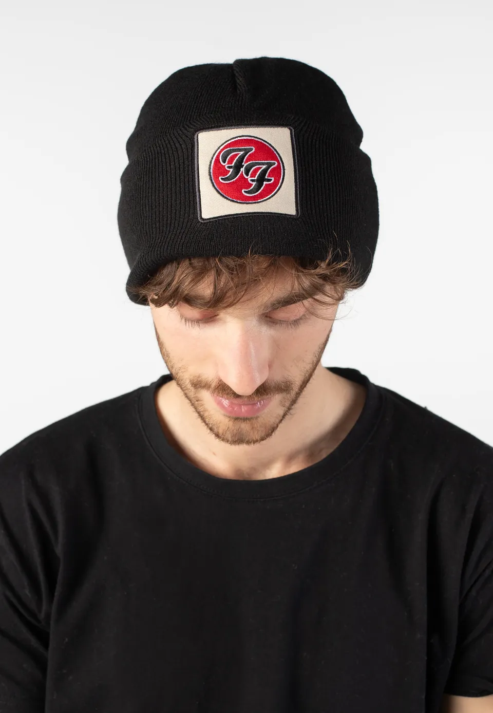 foo-fighters-square-logo-bonnet-noir image 1
