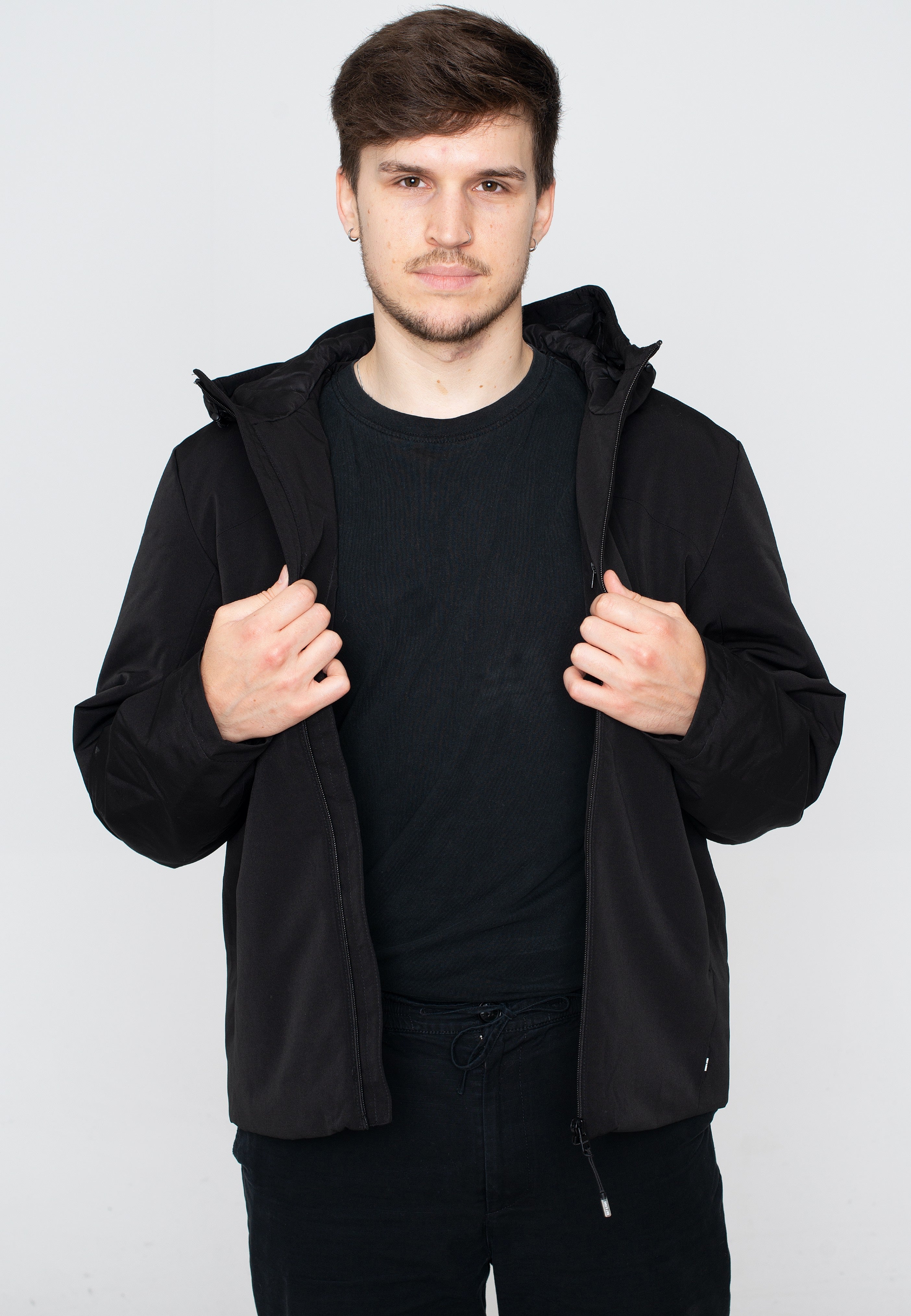 only-sons-cody-hood-black-veste-noire-homme-streetwear image 5