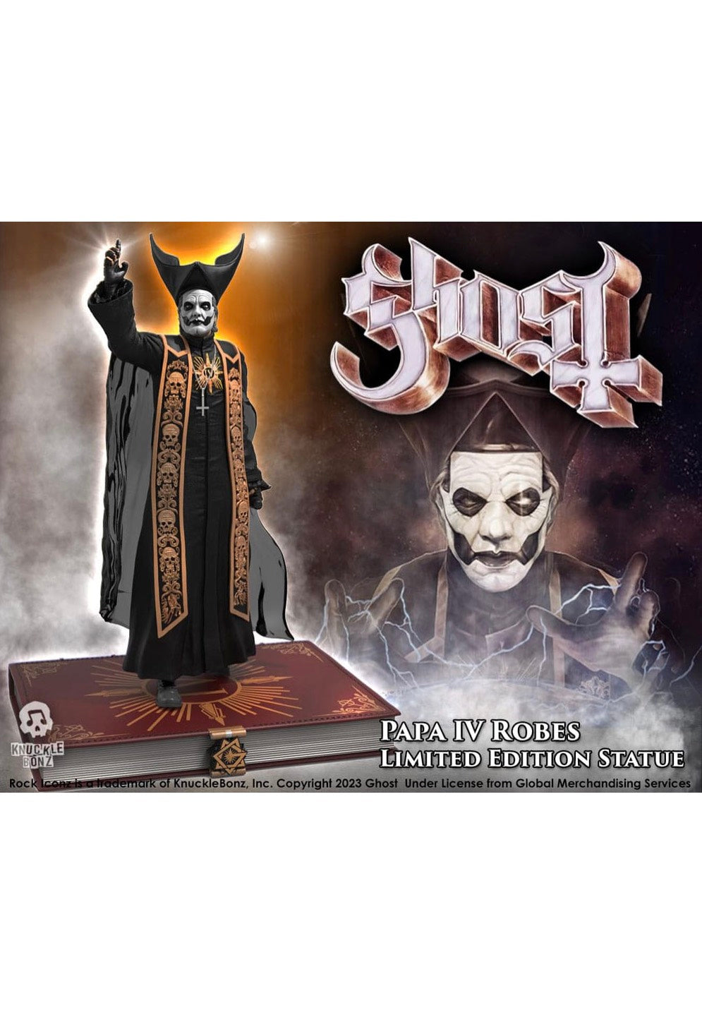 ghost-papa-emeritus-iv-statue-rock-iconz-1-9-robes-noires image 6