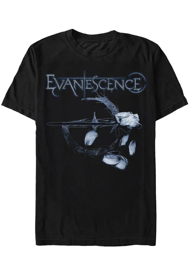 evanescence-logo-petals-t-shirt-noir-taille-m-manches-courtes image 1