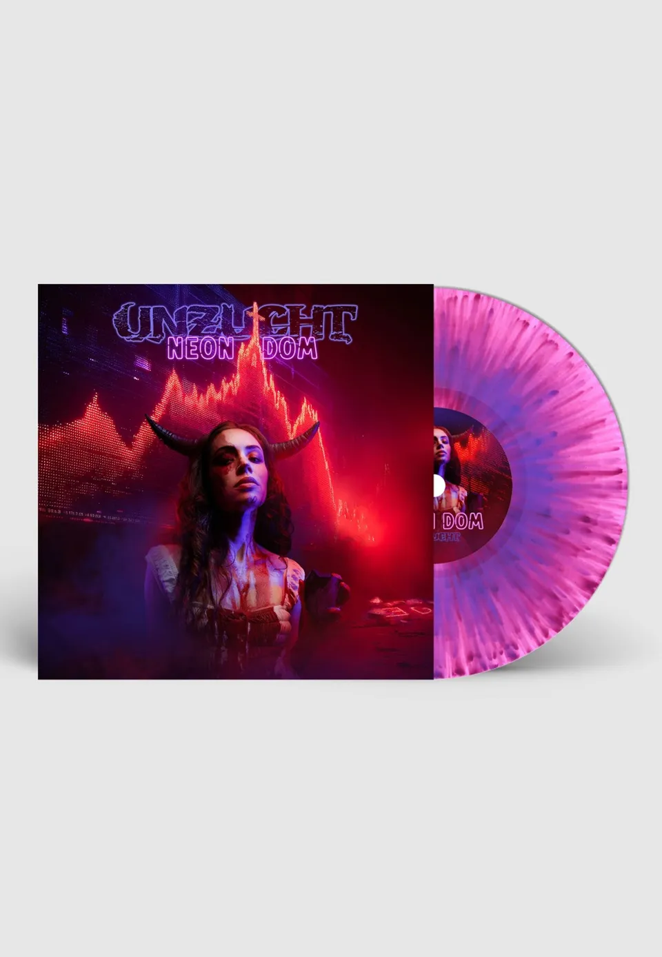 unzucht-neon-dom-vinyle-rose-transparent-splatter-limit image 1