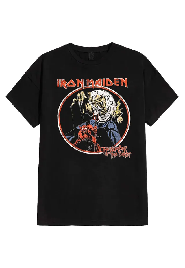 iron-maiden-number-of-the-beast-t-shirt-noir-homme image 1
