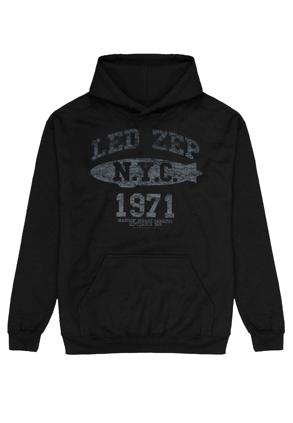 led-zeppelin-lz-college-hoodie-noir-classic-rock image 1