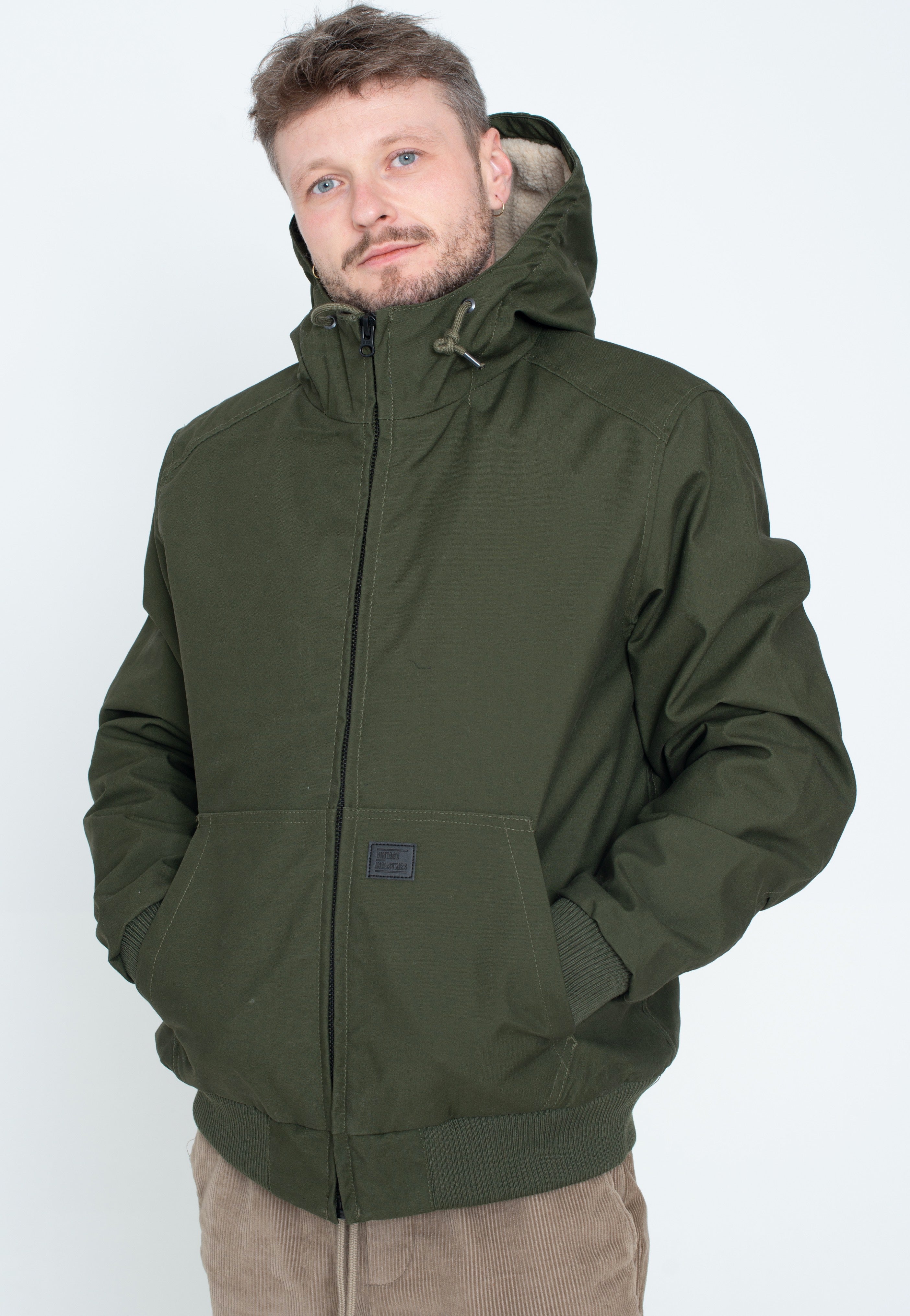 vintage-industries-datton-veste-olive-hiver-homme image 2