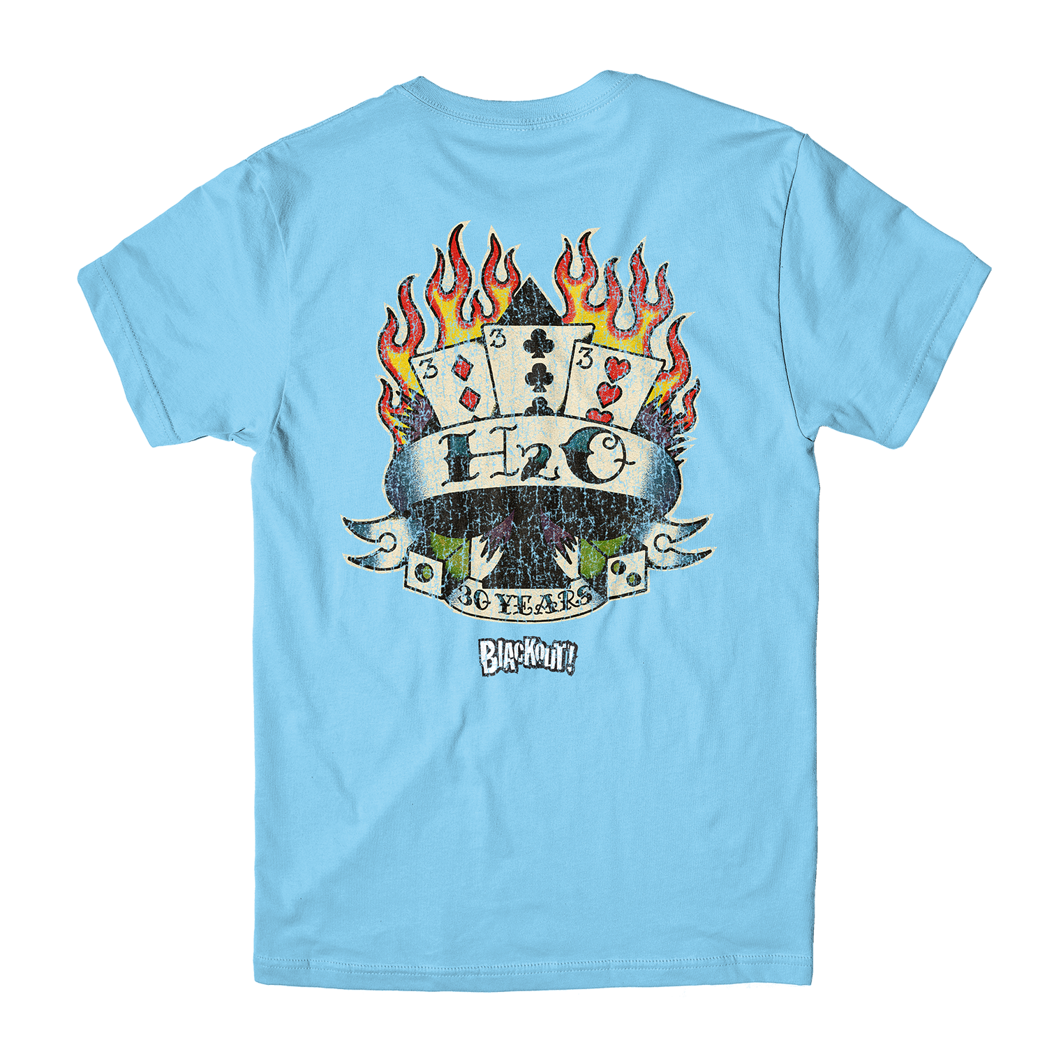 blackout-records-h2o-30-t-shirt-noir-anniversaire image 4