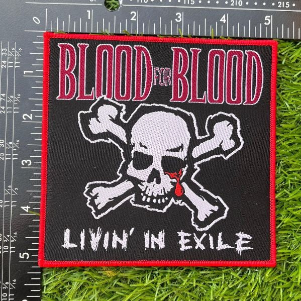blood-for-blood-livin-in-exile-patch-tiss-bordure-rouge image 5