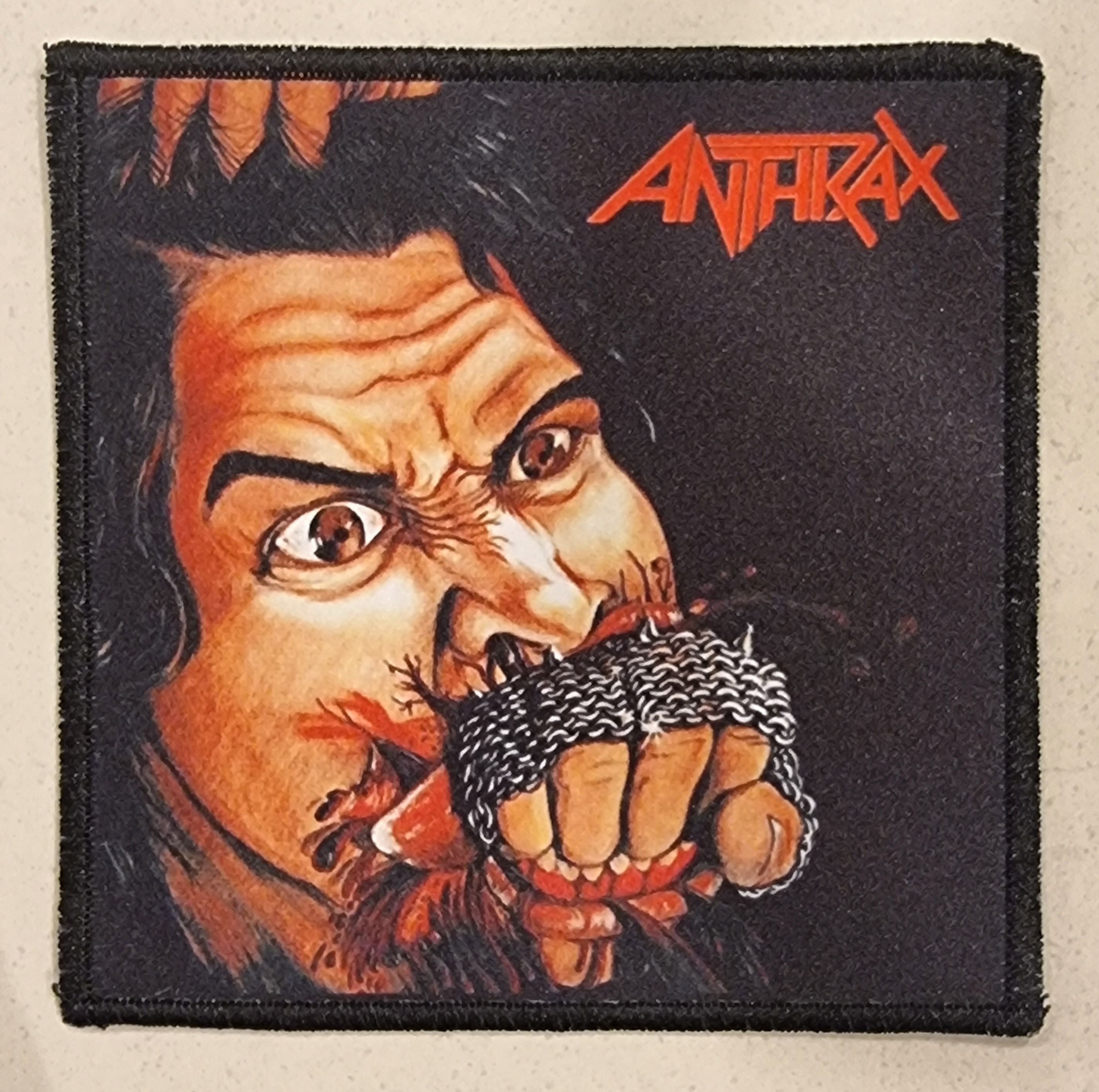 anthrax-fistful-of-metal-patch-coudre-petit-format image 1