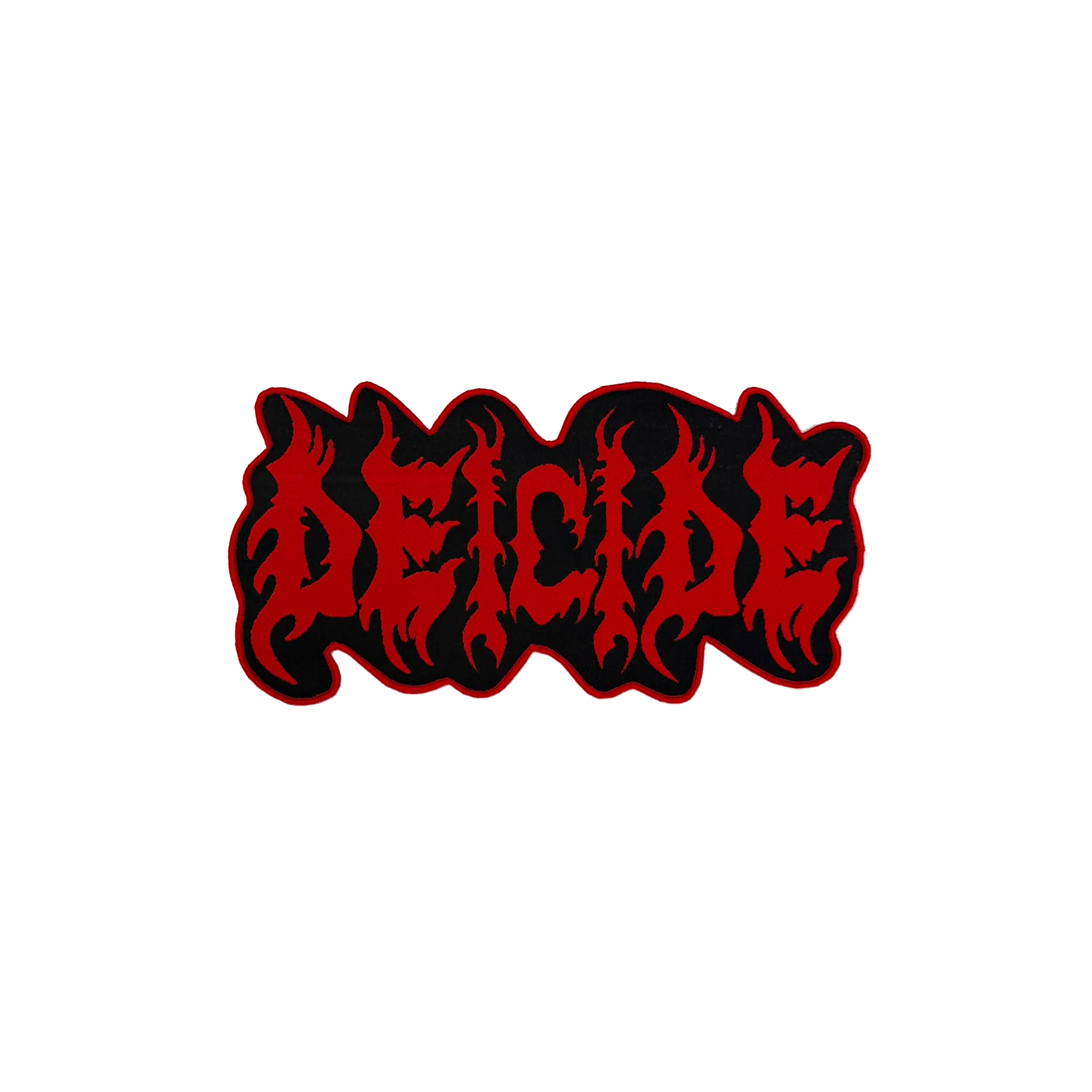 deicide-logo-patch-tiss-oversize-bordure-rouge-12-pouces image 4