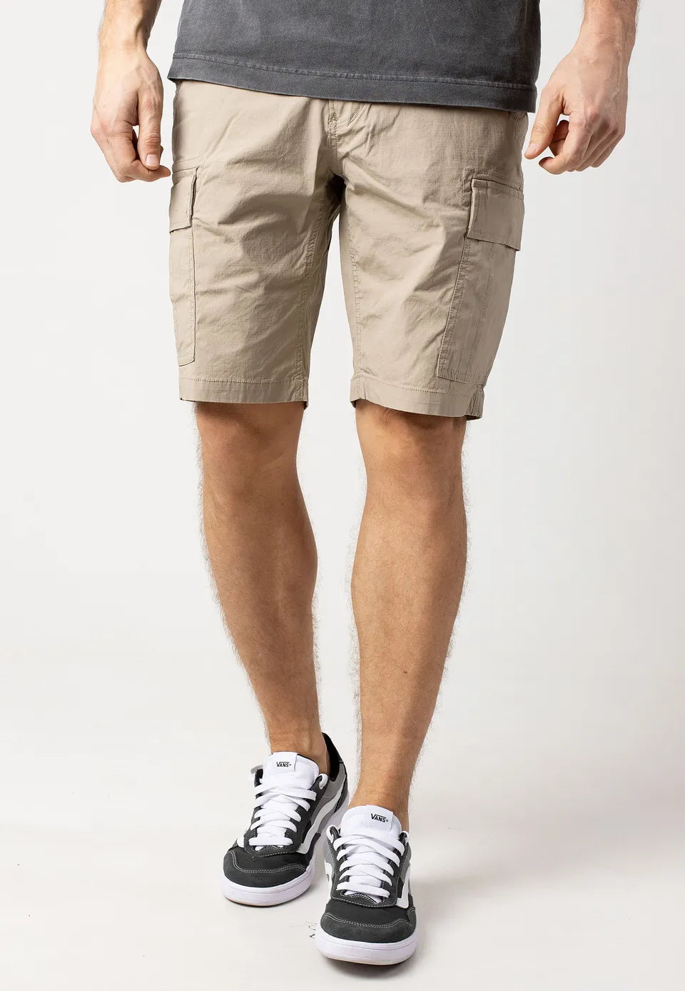 vintage-industries-ryker-short-beige-cargo-coton image 1