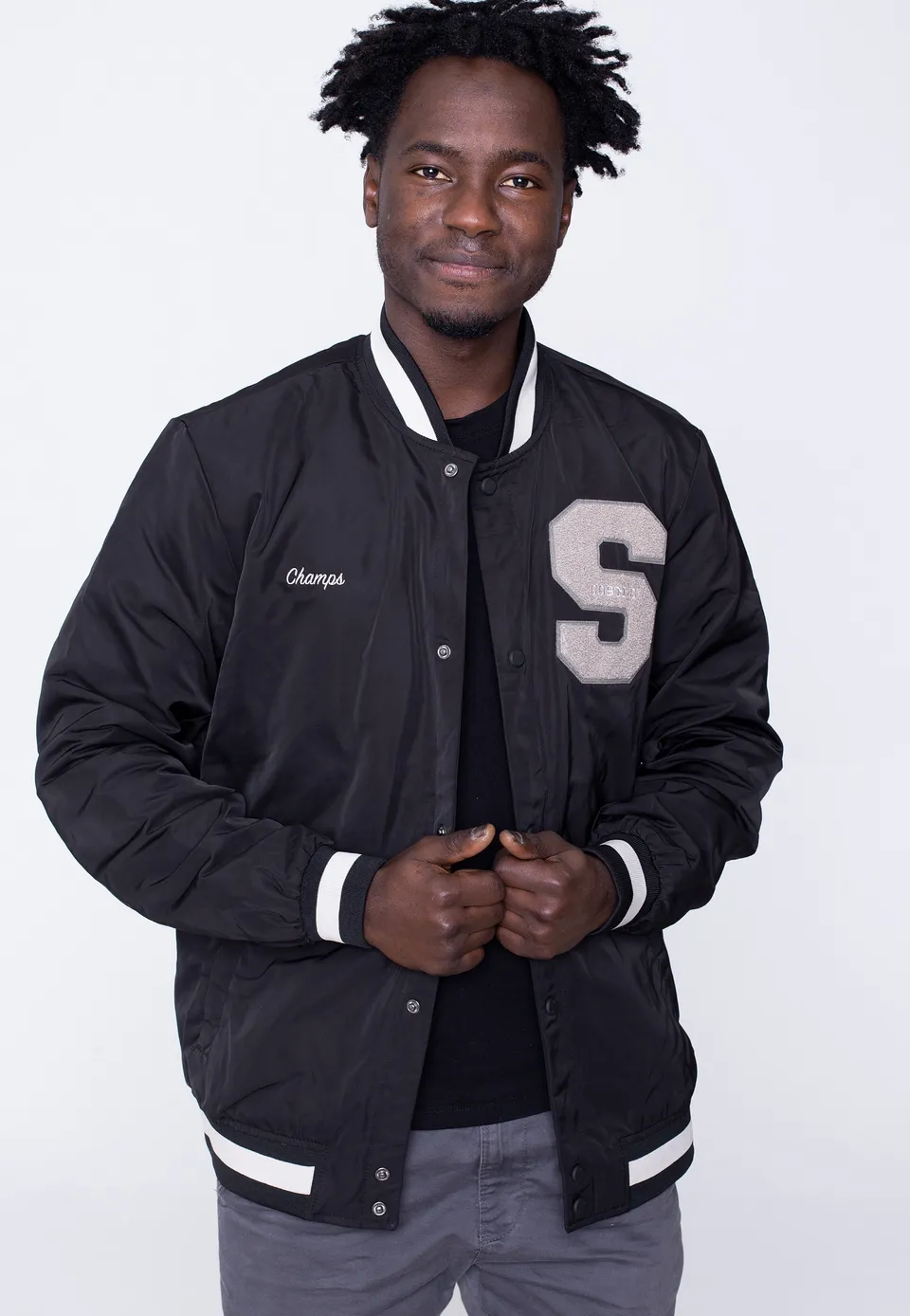 only-sons-ace-varsity-black-veste-bomber-noir image 1