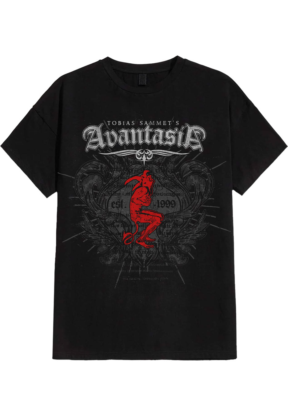 avantasia-harlekin-t-shirt-noir-homme-manches-courtes image 1