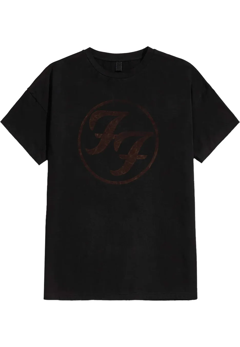 foo-fighters-ff-logo-t-shirt-noir-homme-coton-manches-courtes image 1