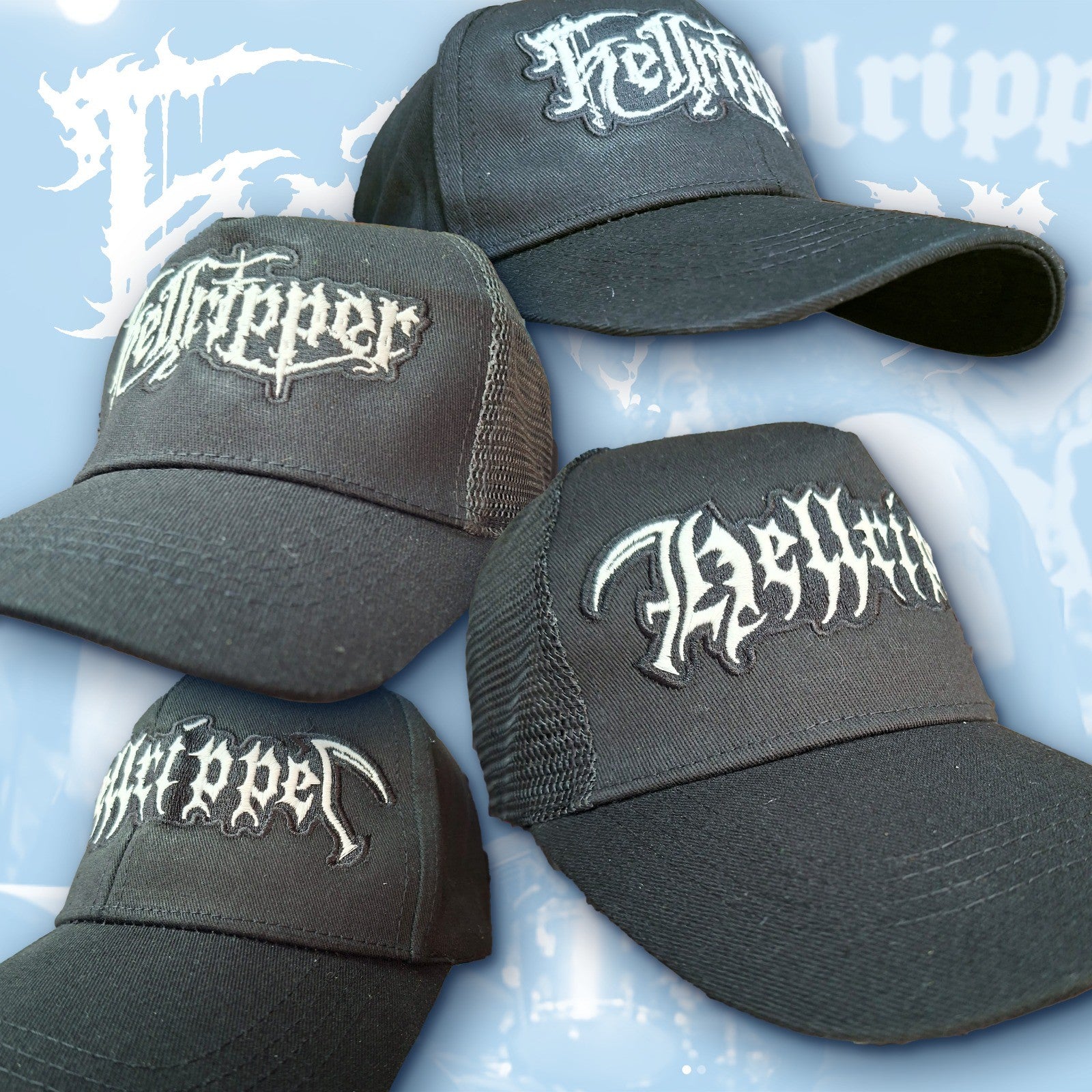 hellripper-scythe-logo-casquette-trucker-phosphorescente image 1