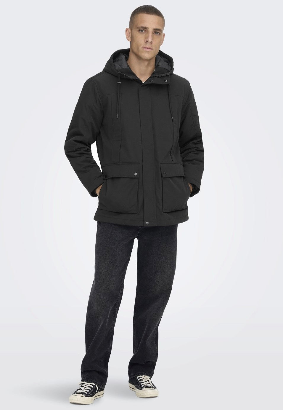 only-sons-jayden-black-veste-homme-noire-hiver image 5