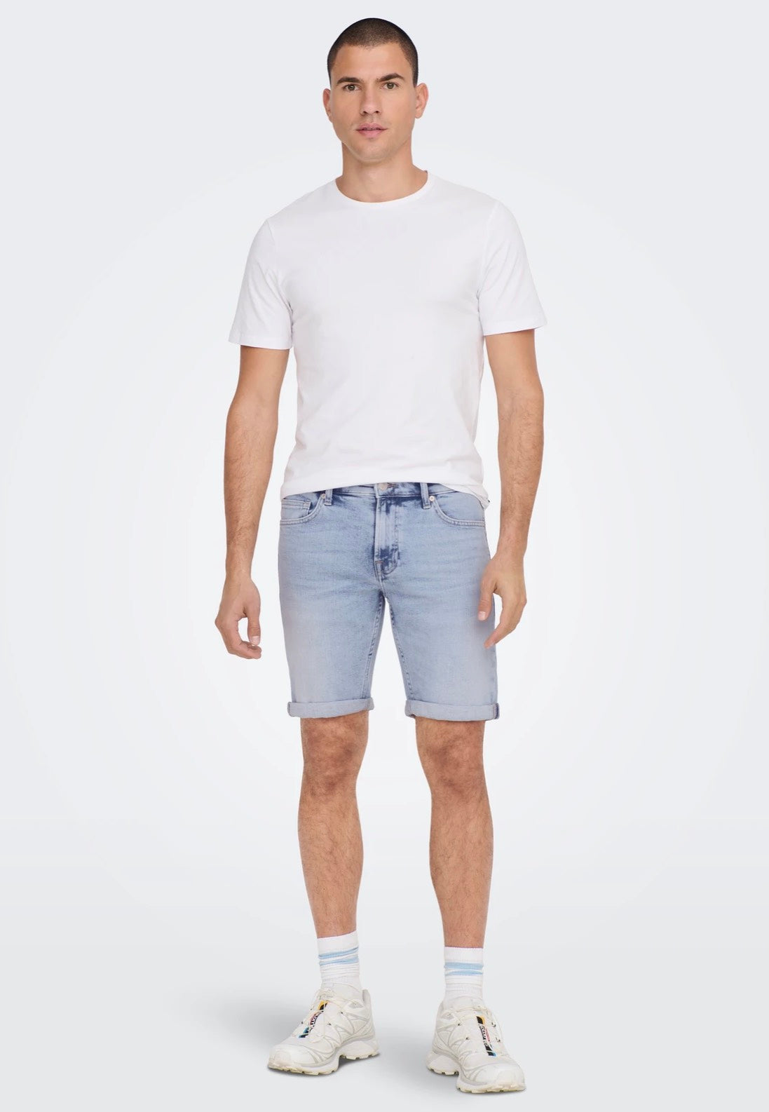 only-sons-ply-light-blue-denim-shorts-bleu-m image 2
