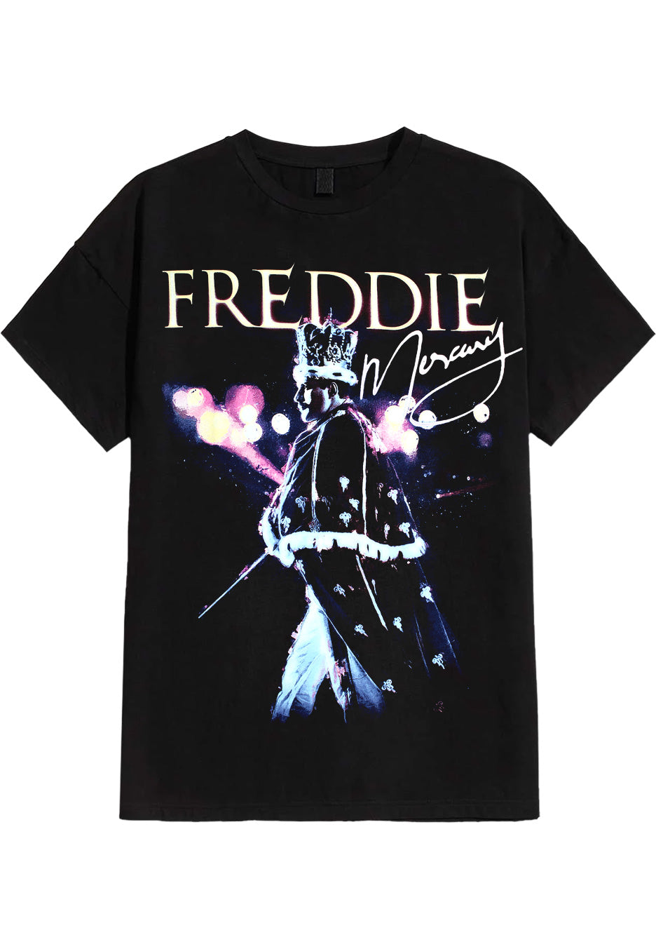 freddie-mercury-freddie-crown-t-shirt-noir-homme-taille-l image 1