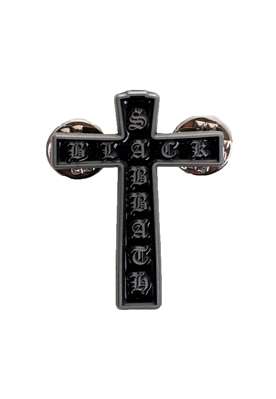 black-sabbath-cross-pin-s-mail-noir-taille-unique image 1