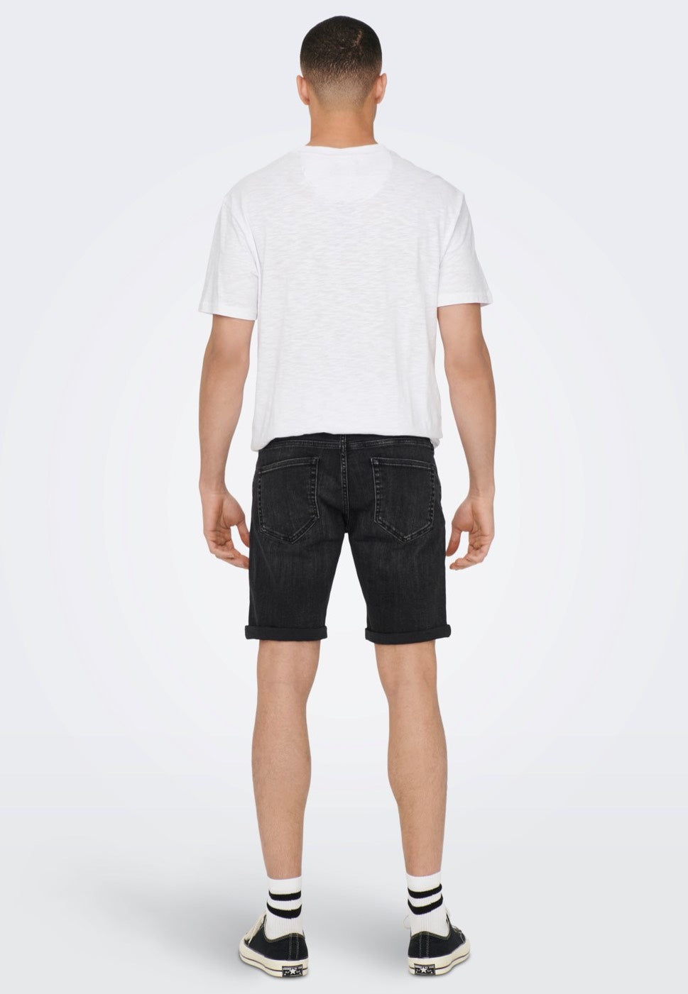 only-sons-ply-washed-short-jean-noir-taille-m image 3