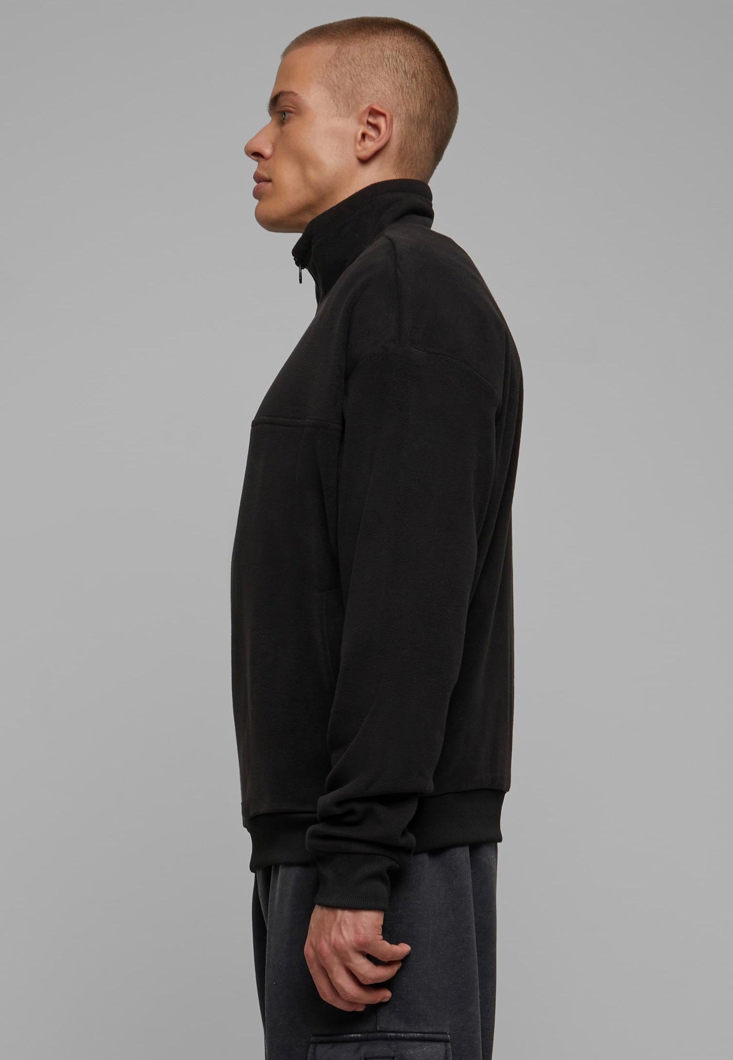 urban-classics-basic-polar-fleece-pull-noir-s-3xl image 4