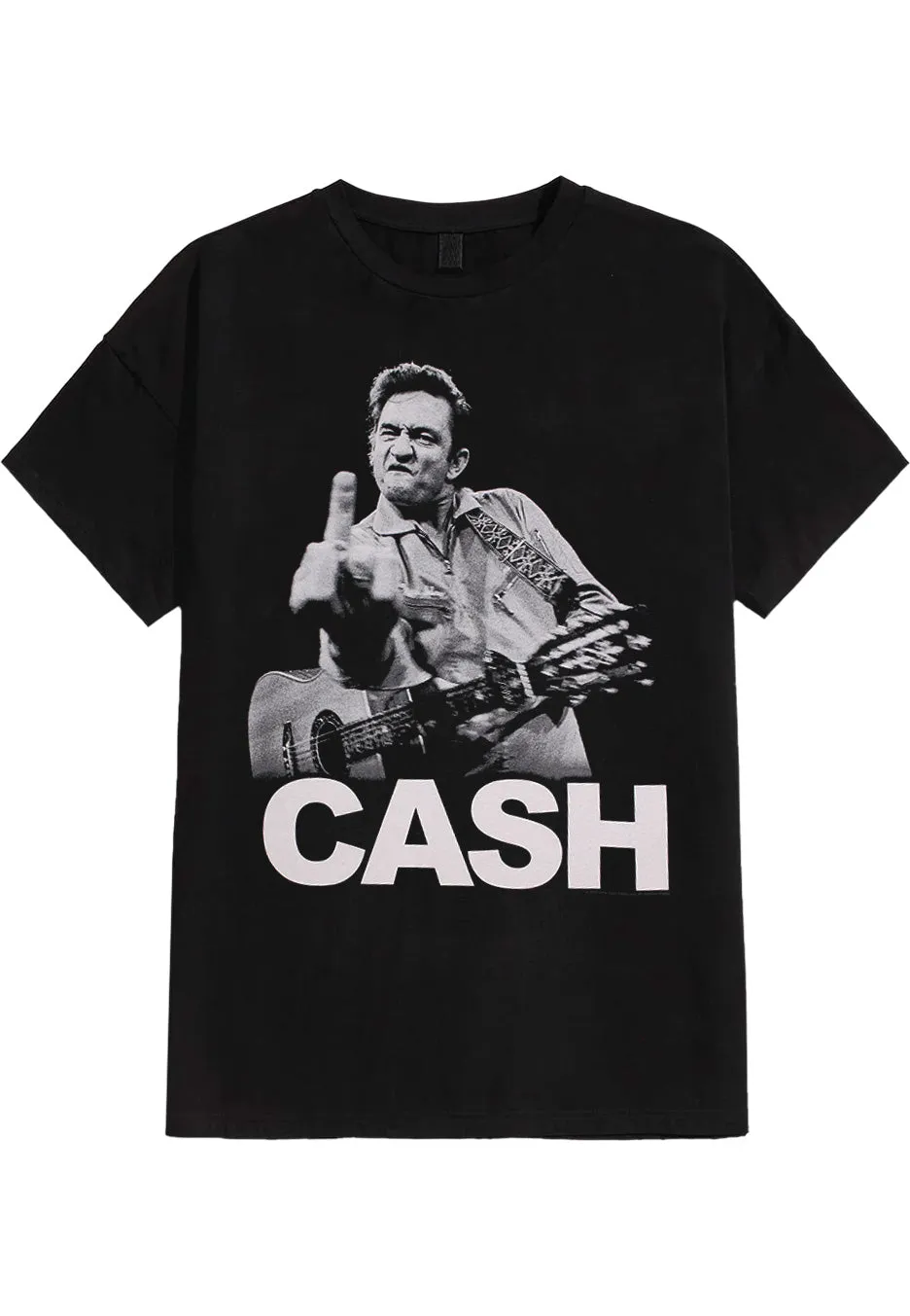 johnny-cash-the-bird-t-shirt-noir-homme image 1
