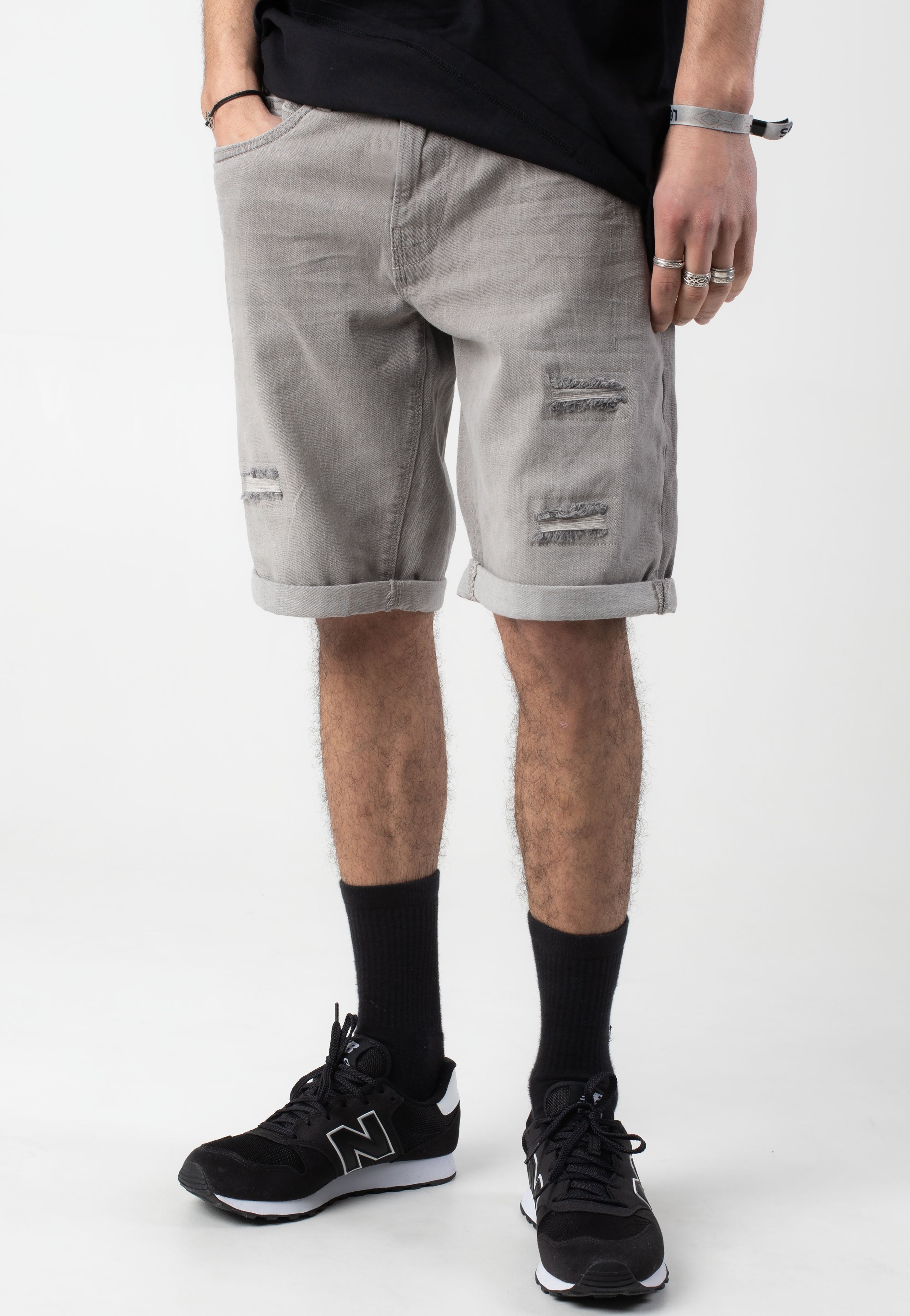 indicode-kaden-holes-short-jean-gris-clair-homme image 3
