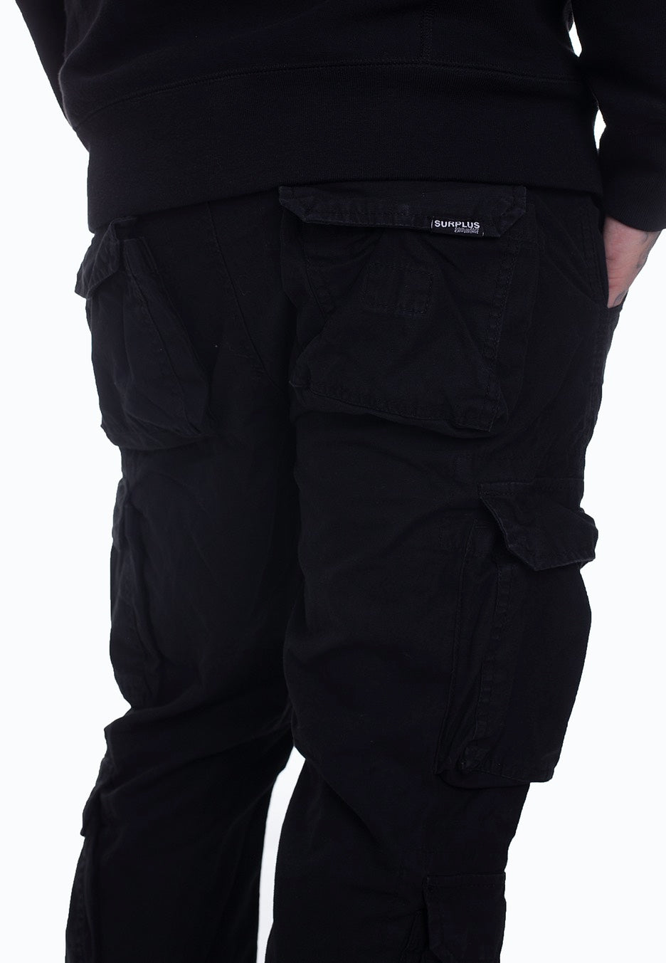 surplus-airborne-slimmy-pantalon-cargo-noir-coton image 8