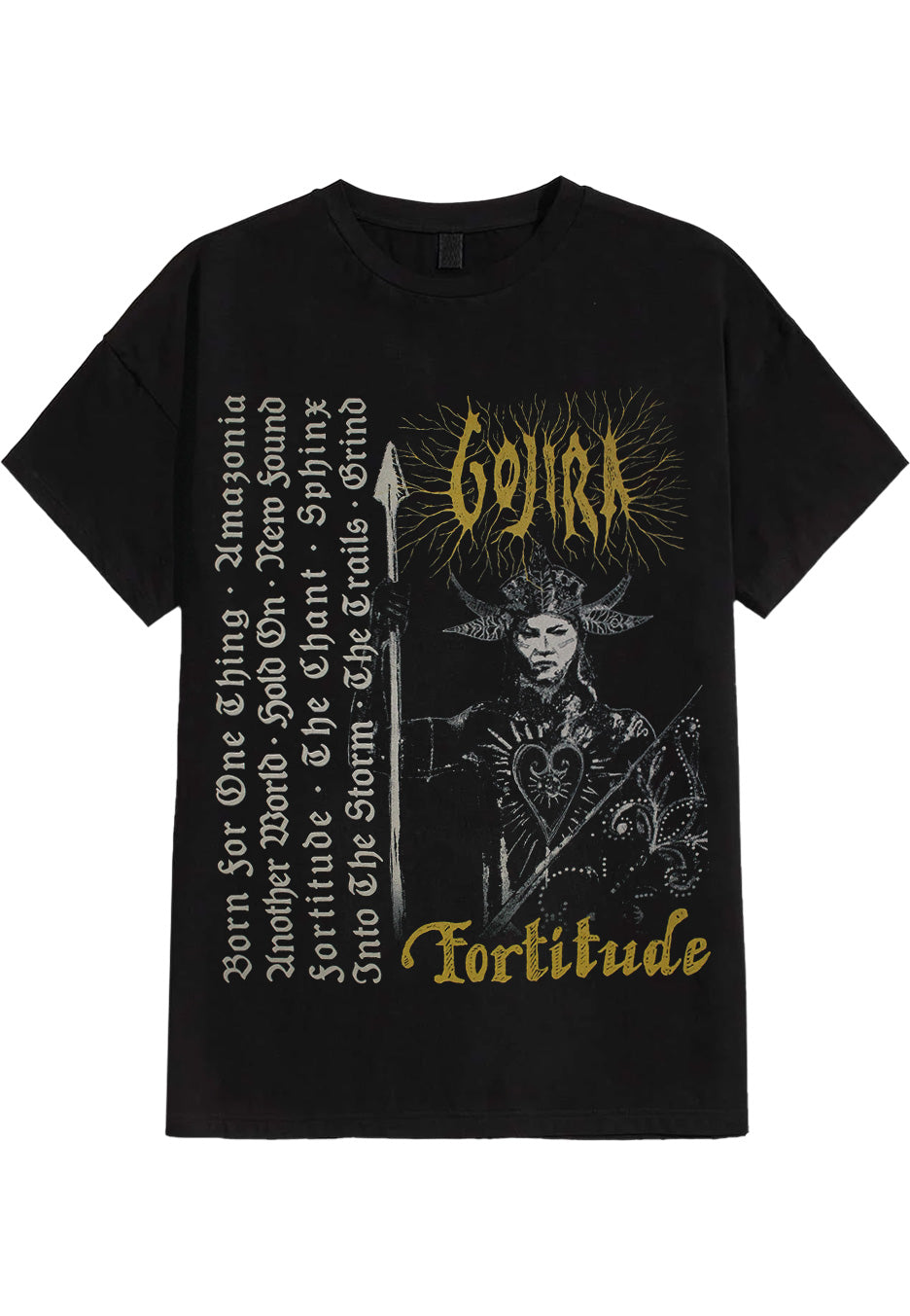gojira-fortitude-tracklist-t-shirt-noir-homme image 1